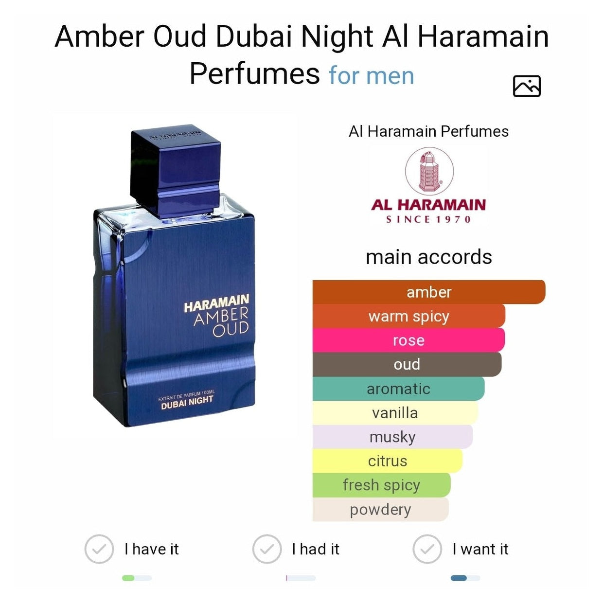 Al Haramain Amber oud Dubia Night 100ml - Perfume South Africa