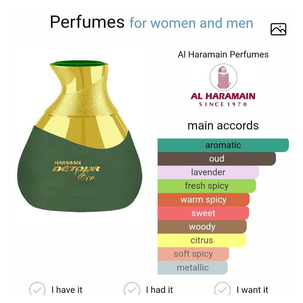 Al Haramain Detour Eco edp 100ml - Perfume South Africa