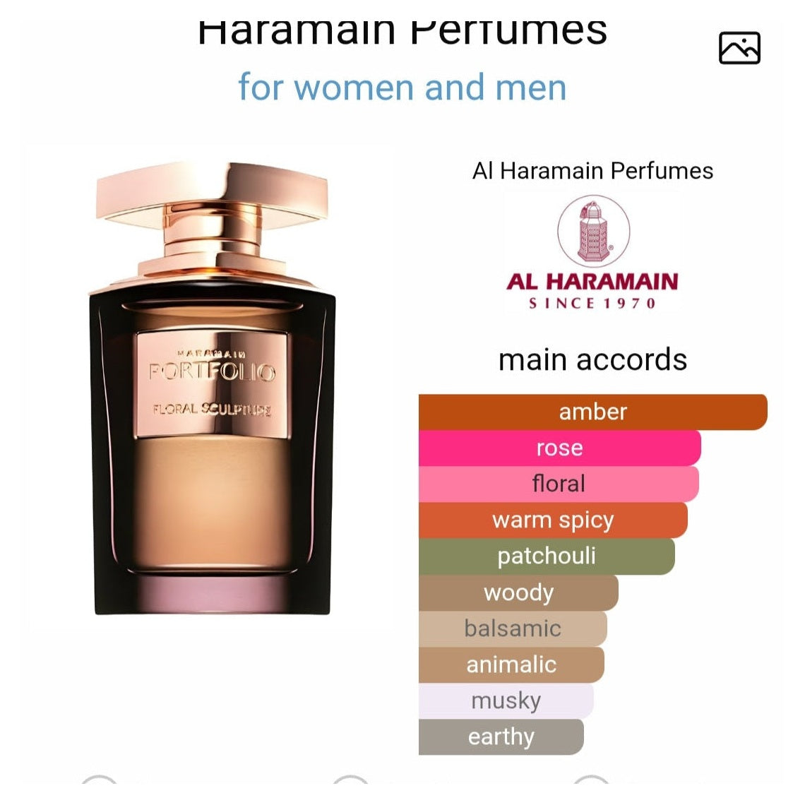 Al Haramain Portfolio Floral Sculpture edp 75ml - Perfume South Africa