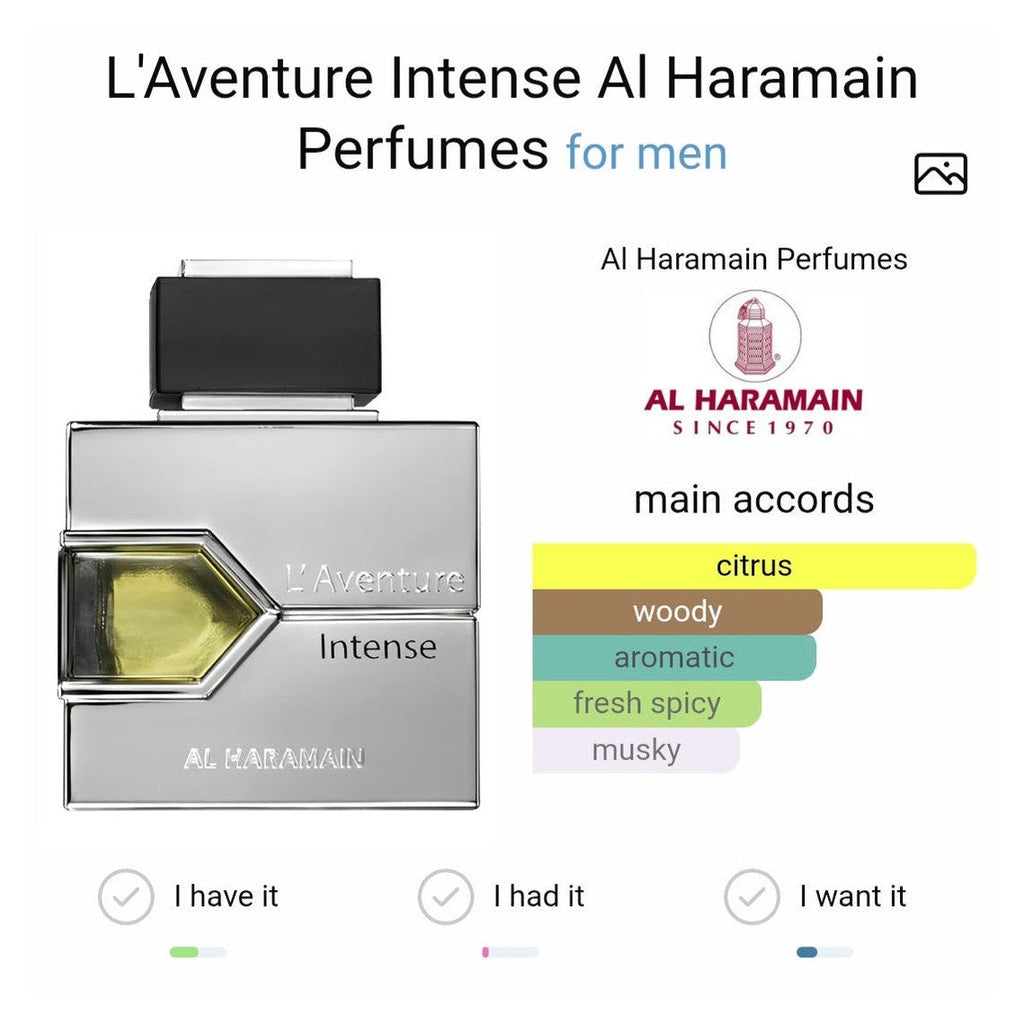 Al Haramain l'Aventure intense edp 100ml - Perfume South Africa