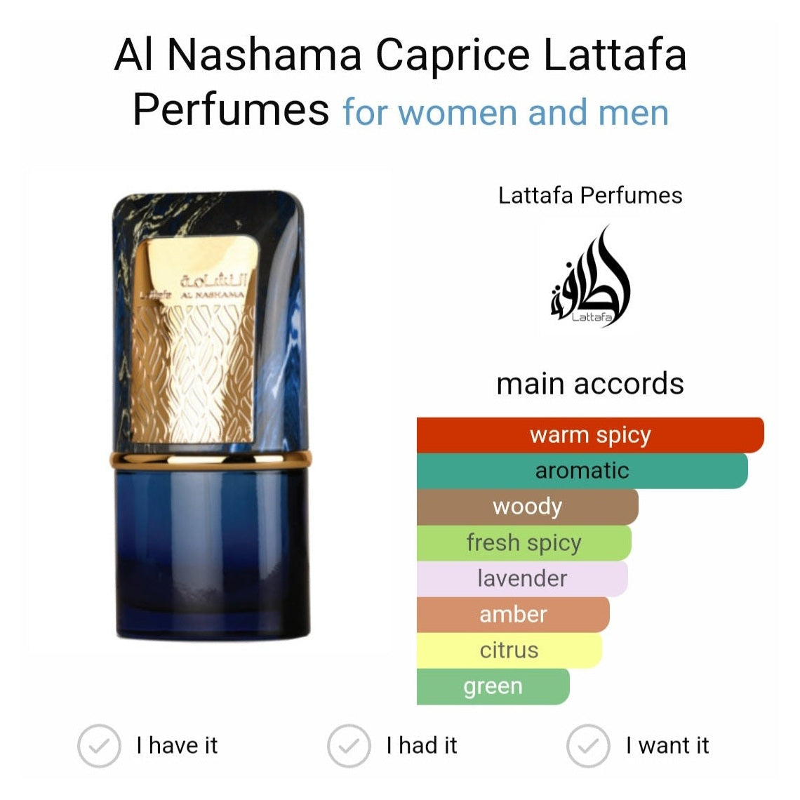 Al Nashama Caprice 100ml edp - Perfume South Africa