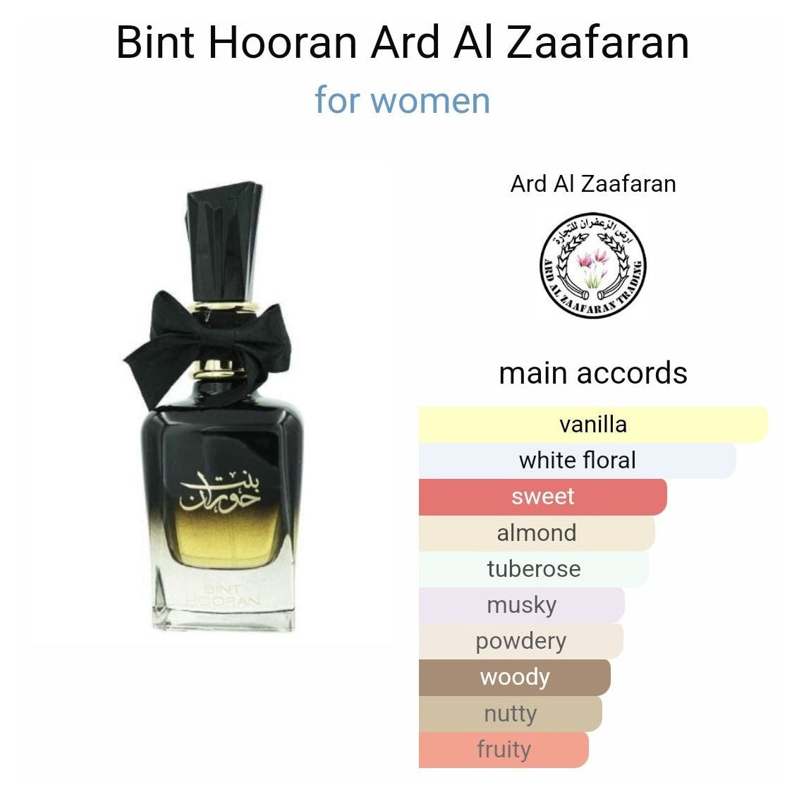 Bint Hooran Ard Al Zaafaran 100ml - Perfume South Africa