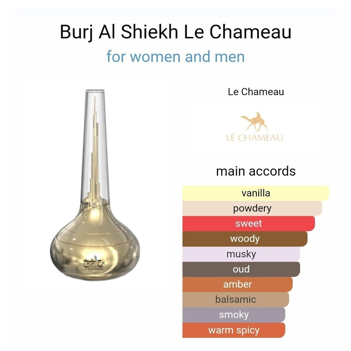 Burj Al Shiekh Le Chameu Perfumes 100ml - Perfume South Africa
