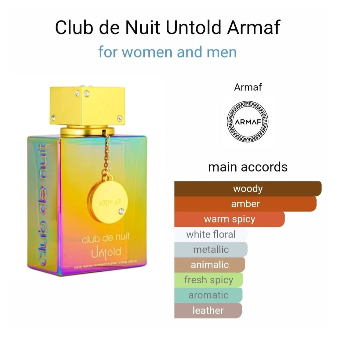 Club De Nuit Untold Eau De Parfum 105ml - Armaf - Perfume South Africa