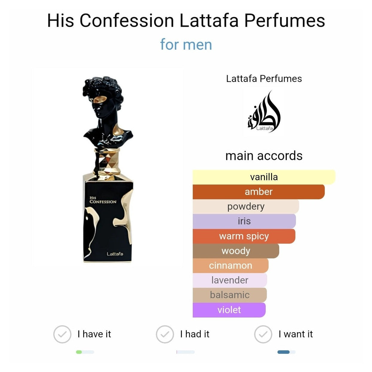 His Confession lattafa edp 100ml - Perfume South Africa