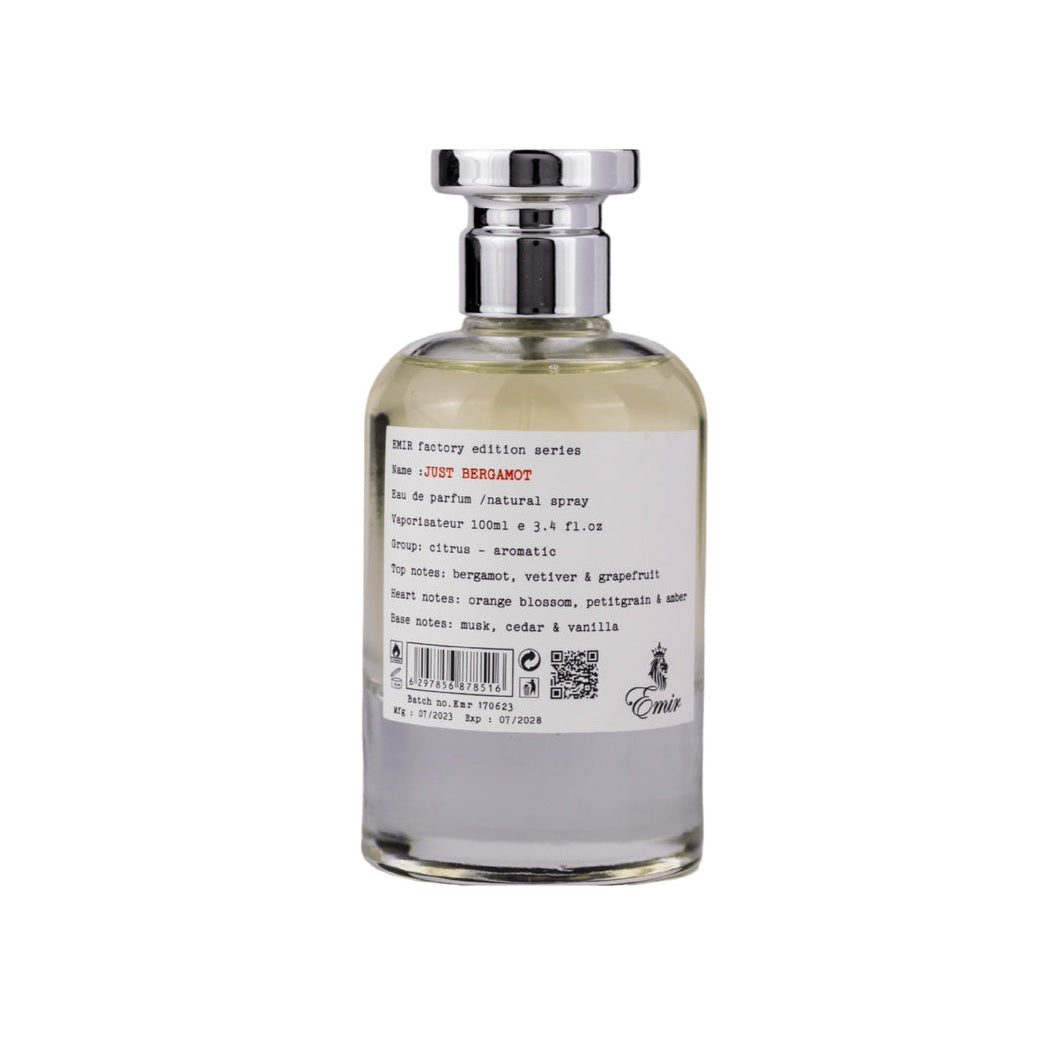 Just Bergamot Emir Factory Edition EDP 100ml - Perfume South Africa