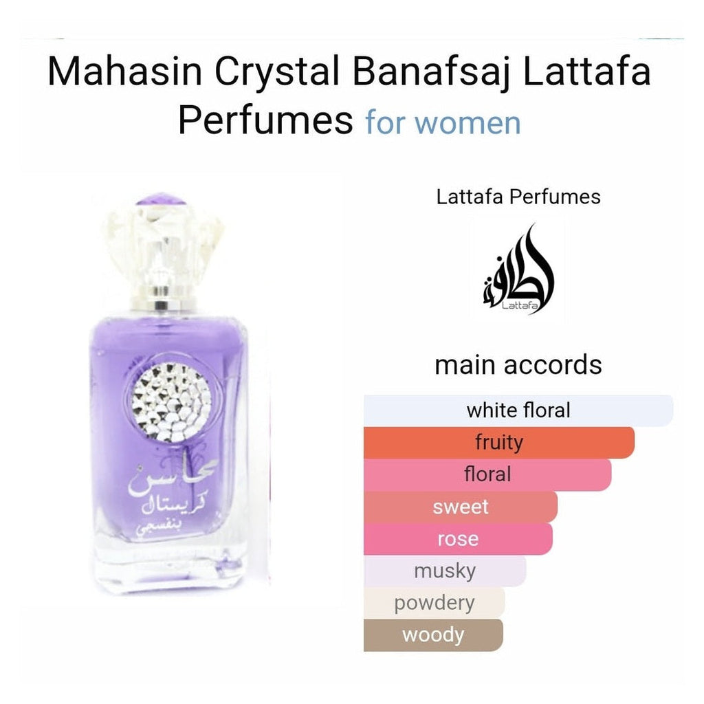 Mahasin Crystal Banafsaj Lattafa Perfumes - Perfume South Africa
