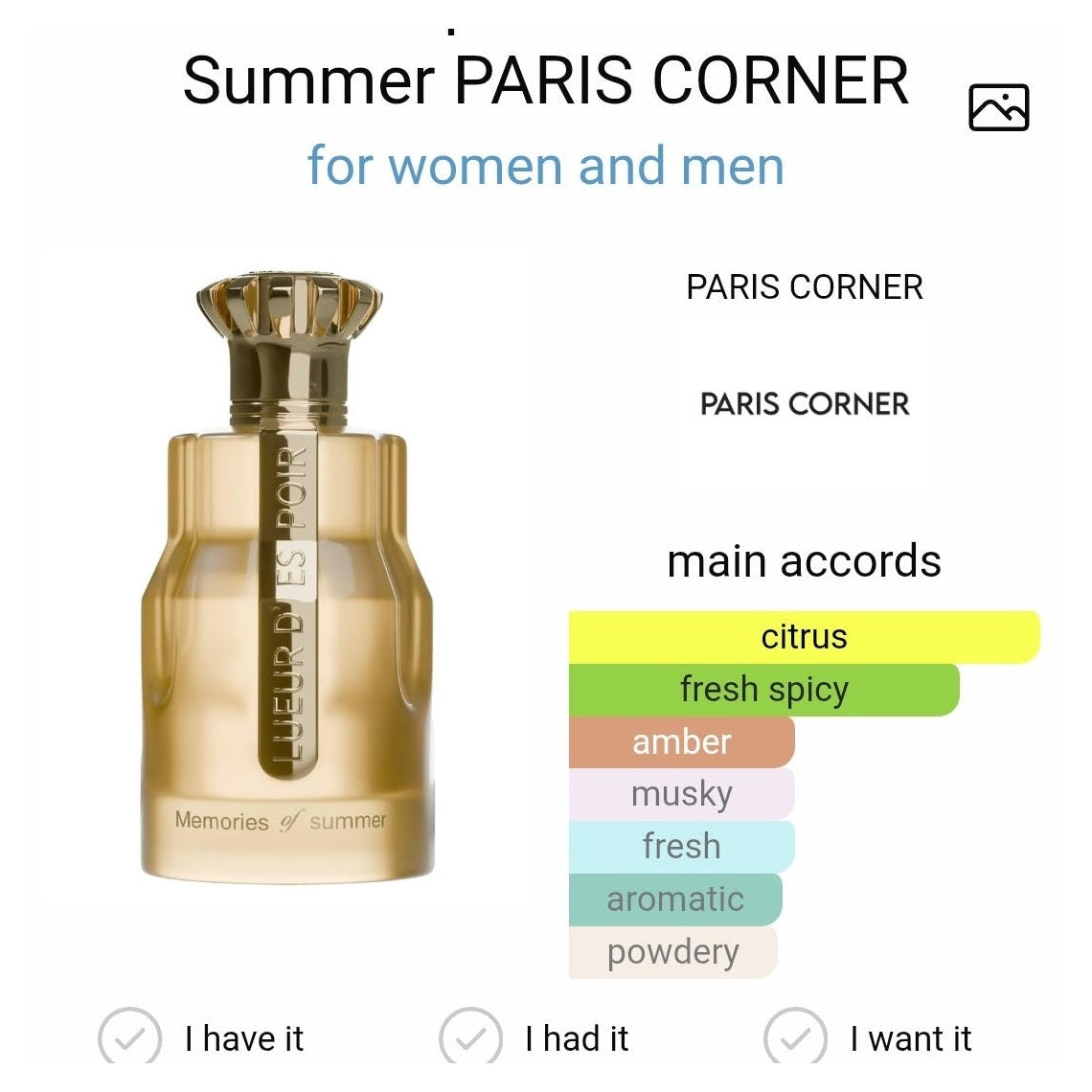 Memories of summer Lueur d’espoir by Emir edp 100ml - Perfume South Africa