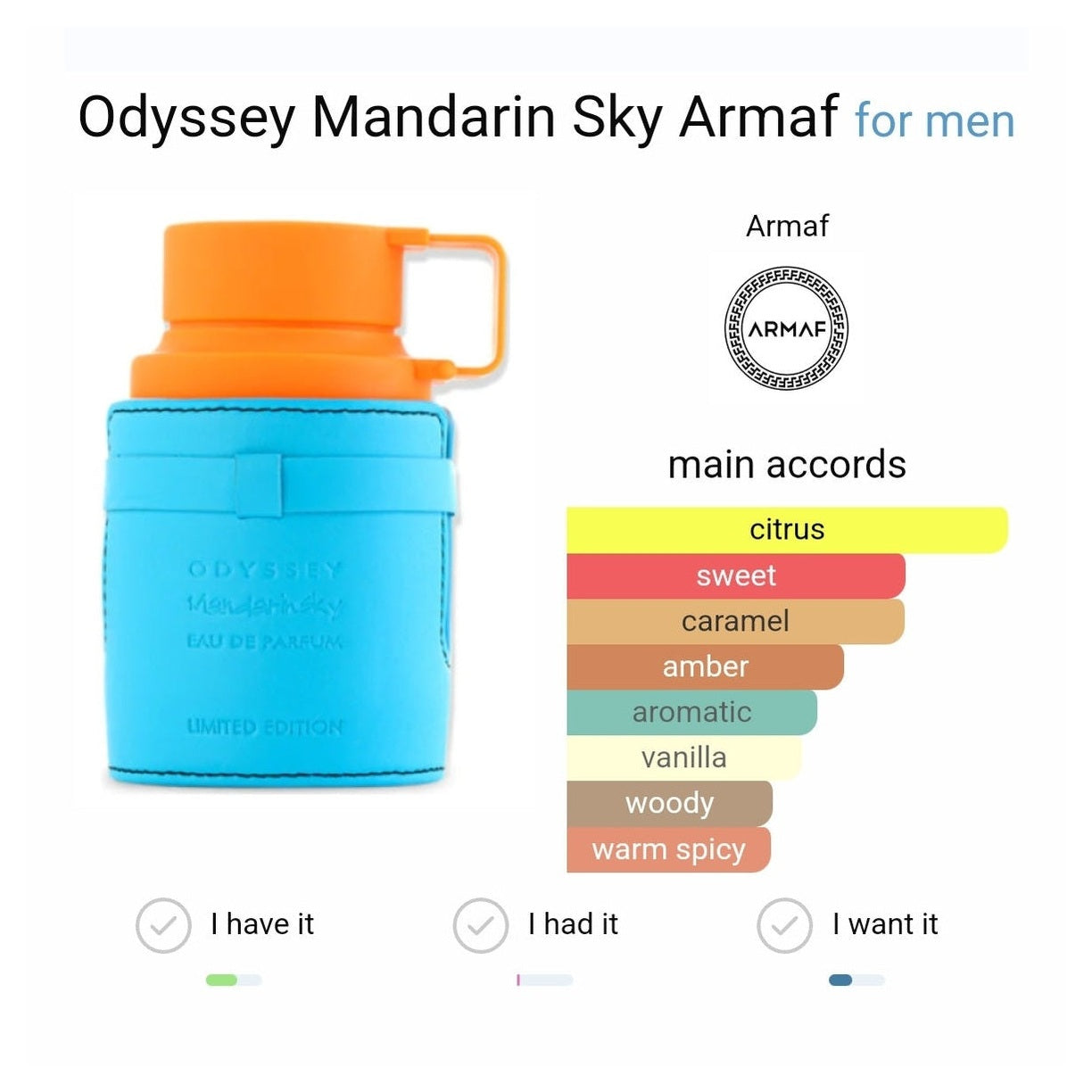 Odyssey Mandarin Sky Armaf 100ml - Perfume South Africa