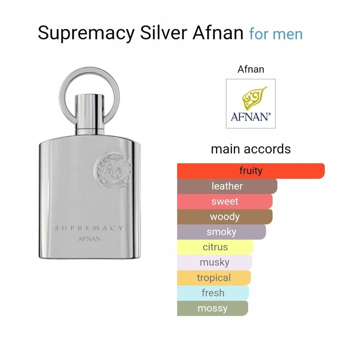 Supremacy Silver Afnan Perfumes 100ml - Perfume South Africa