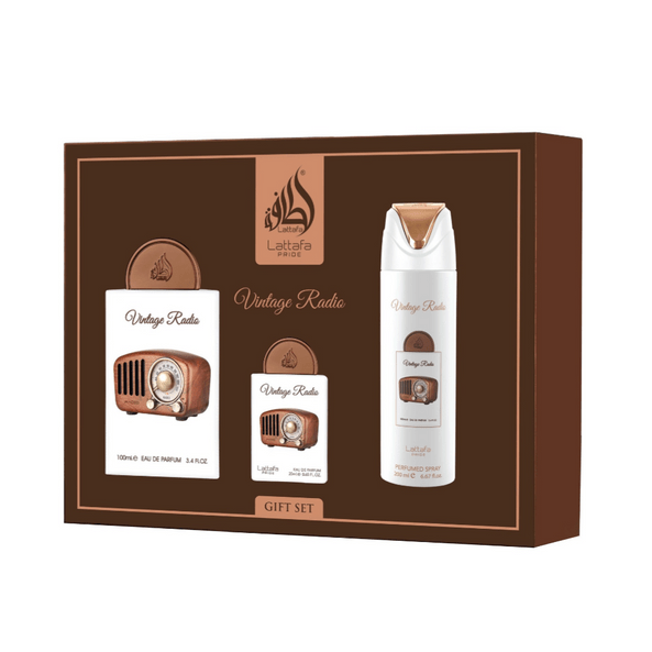 Vintage Radio lattafa pride Gift set - Perfume South Africa