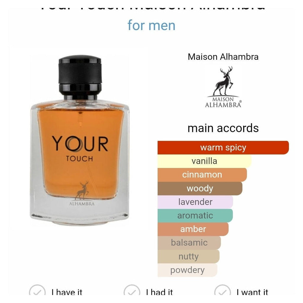Your touch for men maison Alhambra edp 100ml - Perfume South Africa